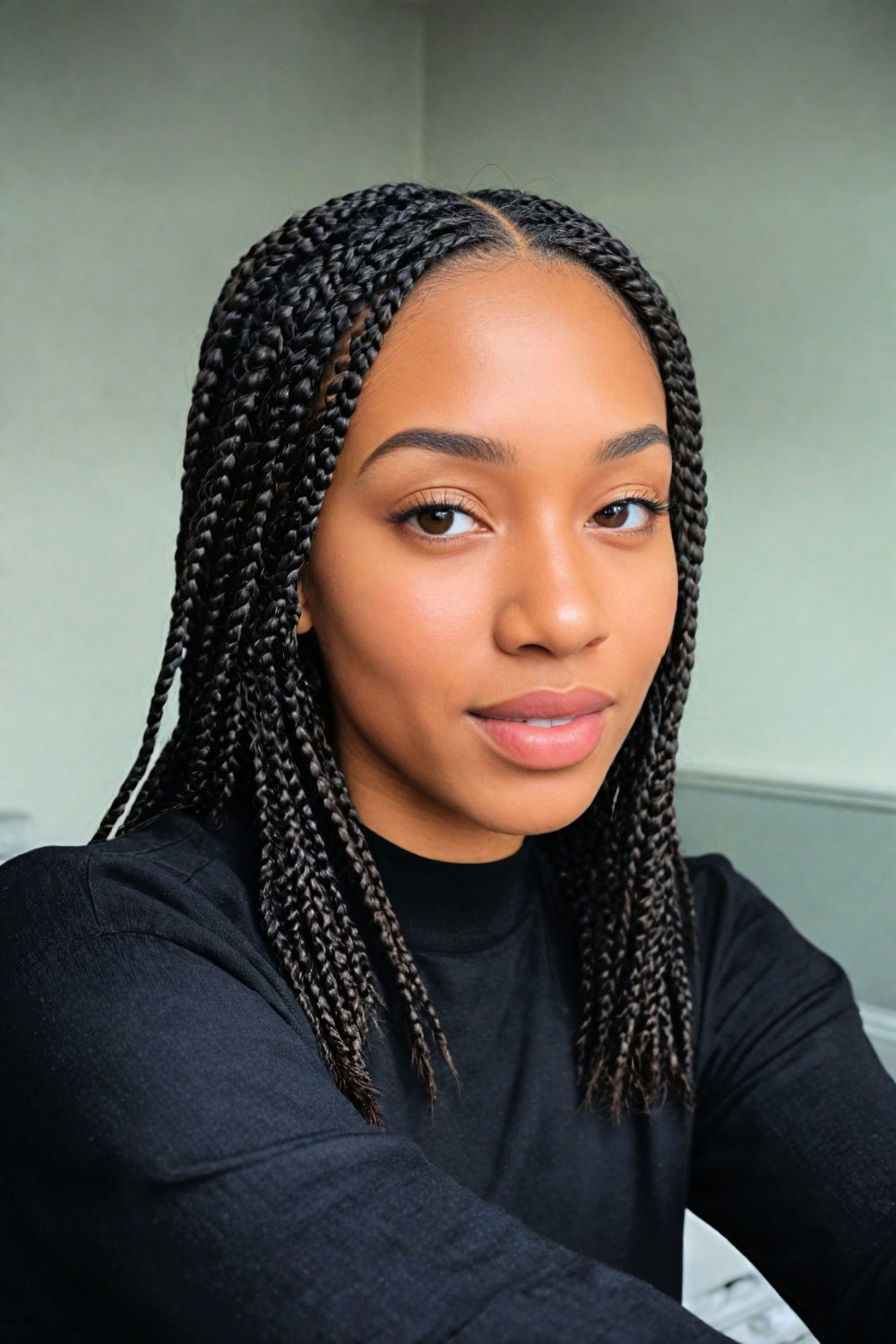 short knotless braids hairstyle