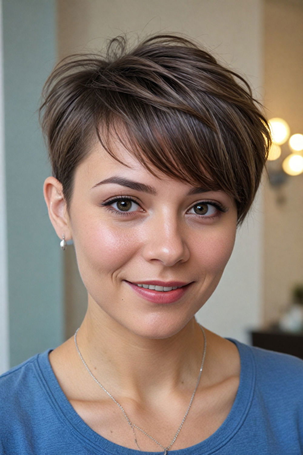 short layered cut with undercut