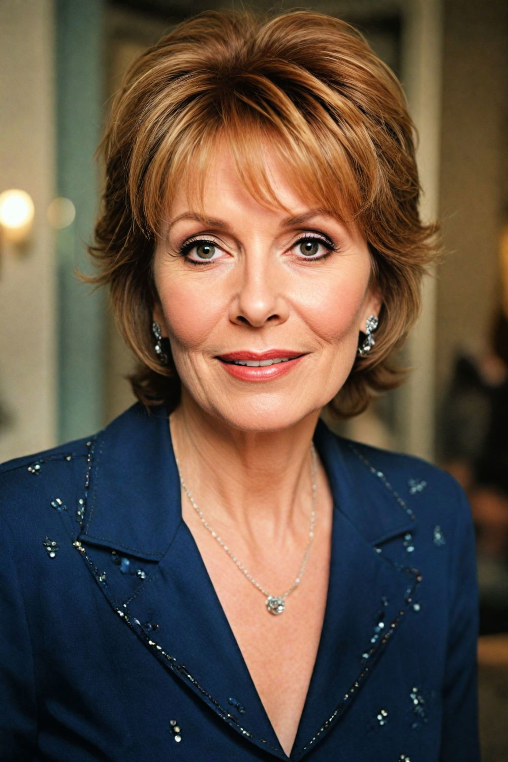 short layered flair hairstyle for women over 70