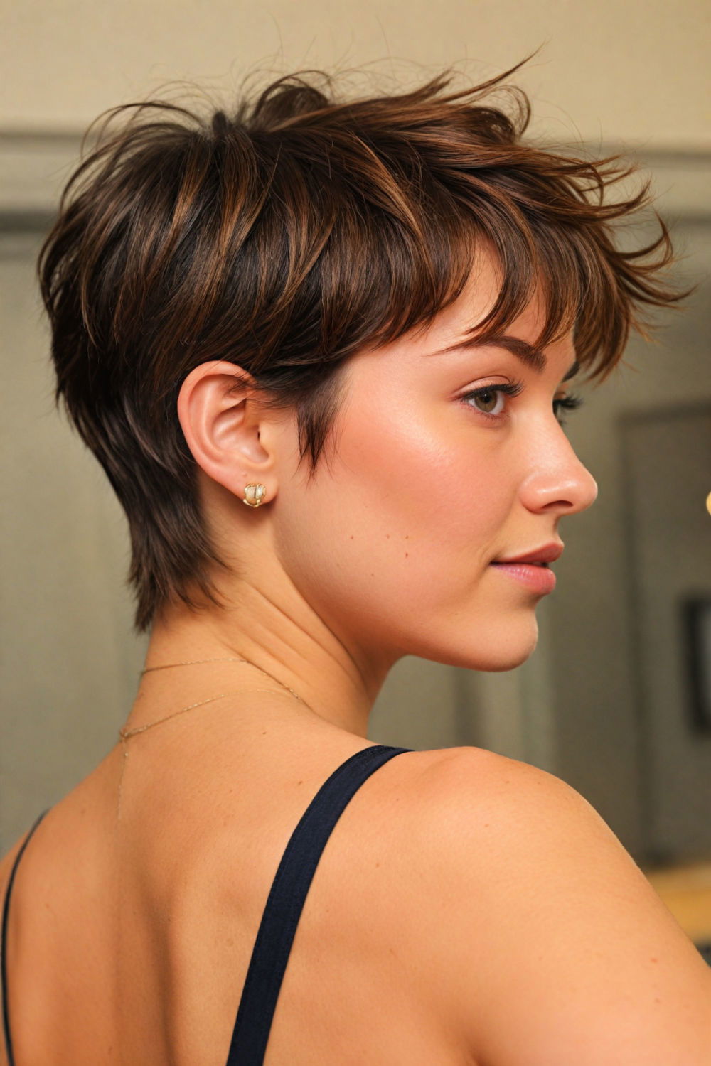 short layered tapered pixie cut