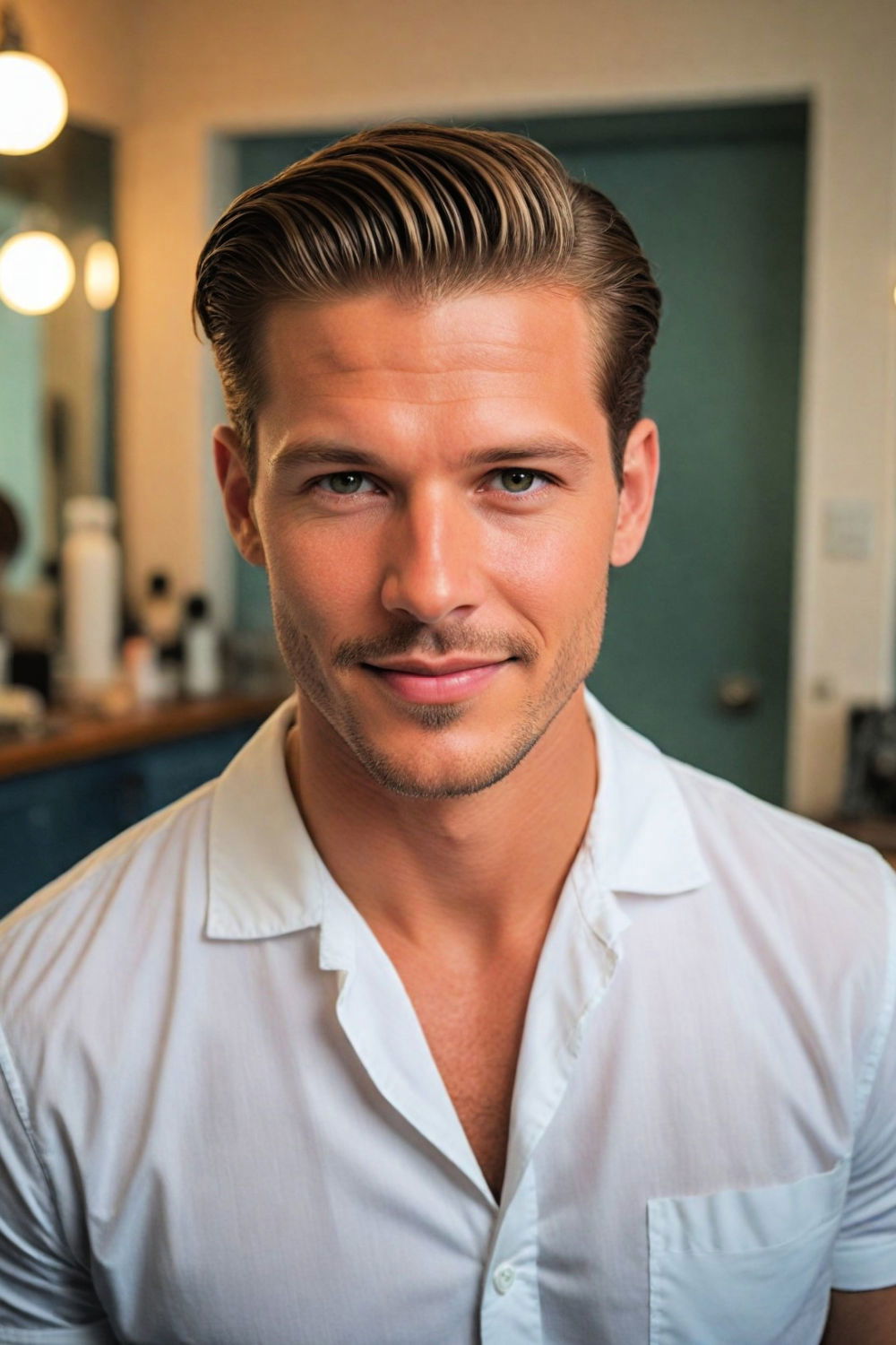 short slick back hairstyle