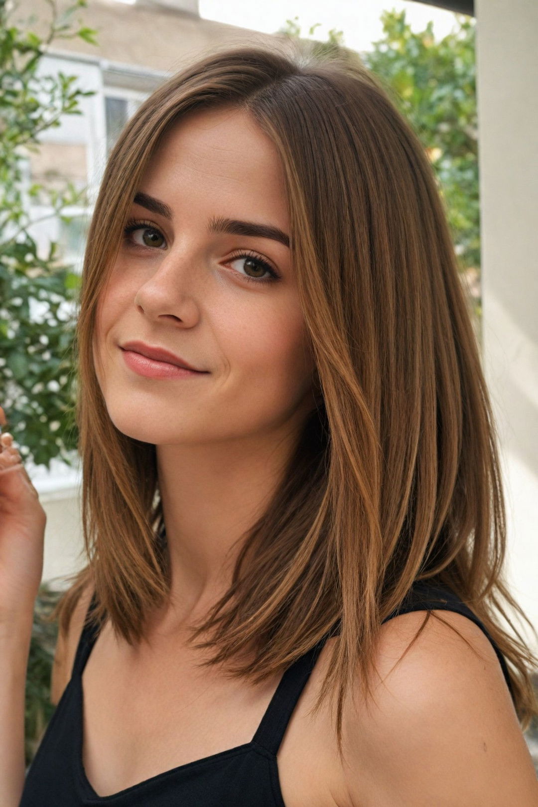 shoulder length blunt cut for for thin hair