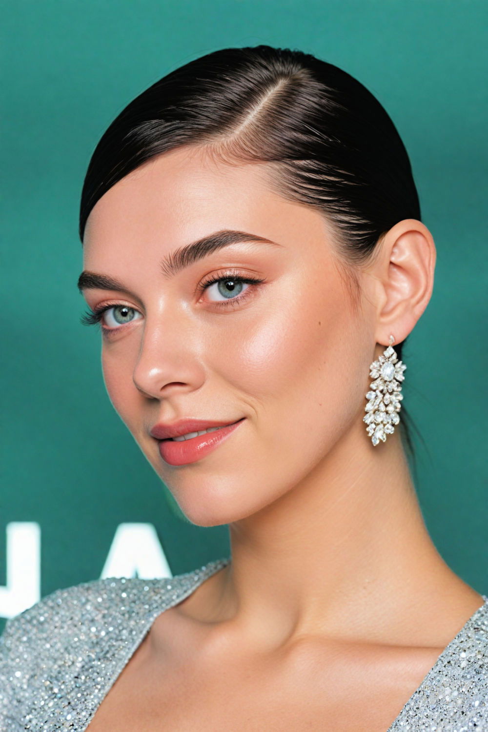 side parted slick back hair