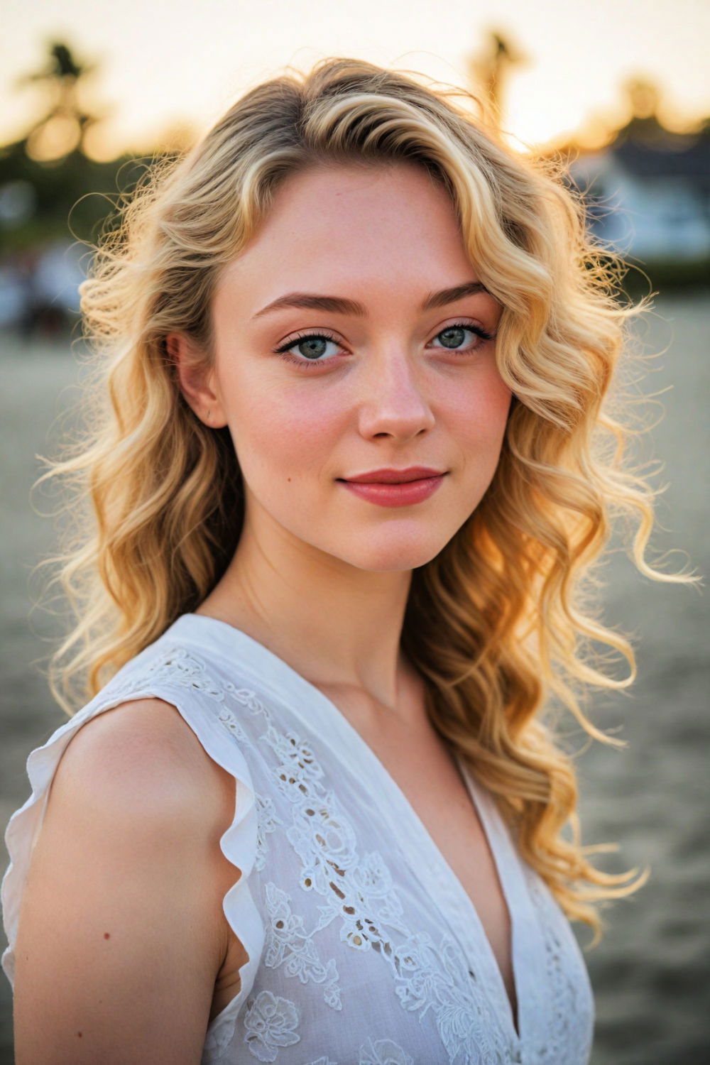 side swept curls for enjoying the sea breeze