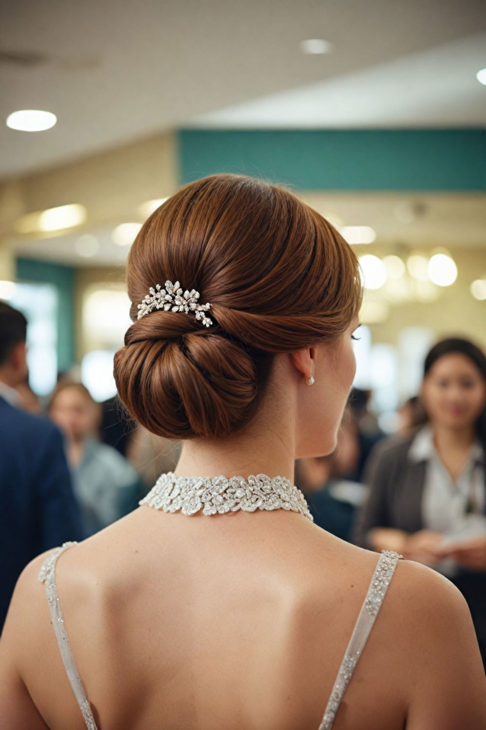 simple classic updo homecoming hairstyle