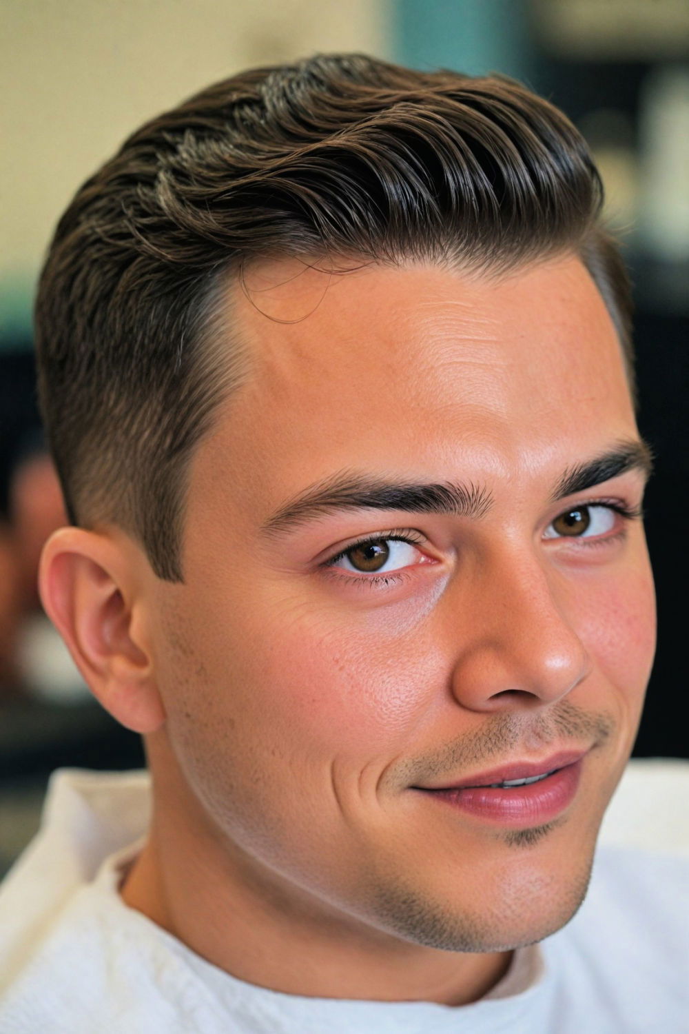 simple crew for round faces men