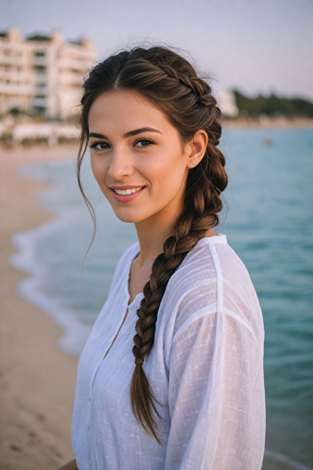 simple yet elegant side braid hairstyle