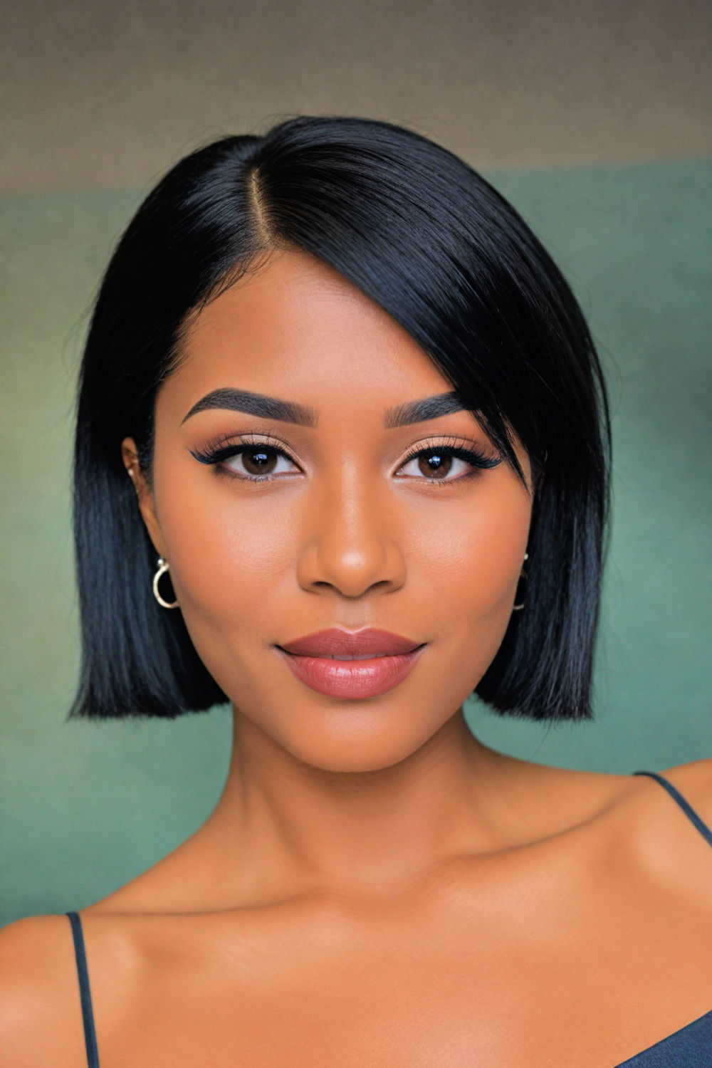 sleek bob baddie hairstyle