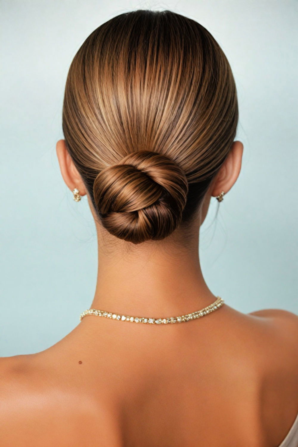 sleek low bun hairstyle