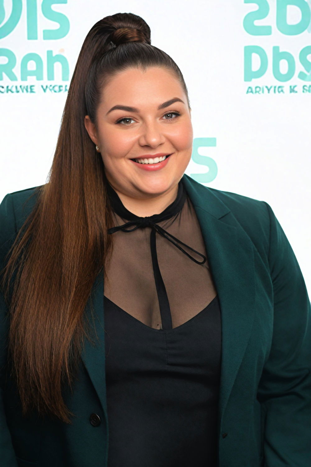 sleek ponytail hairstyle for over 50 and overweight