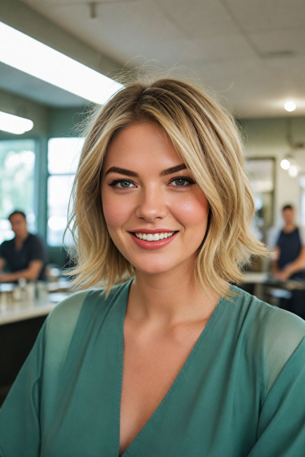 sliced bob hairstyle for thin hair