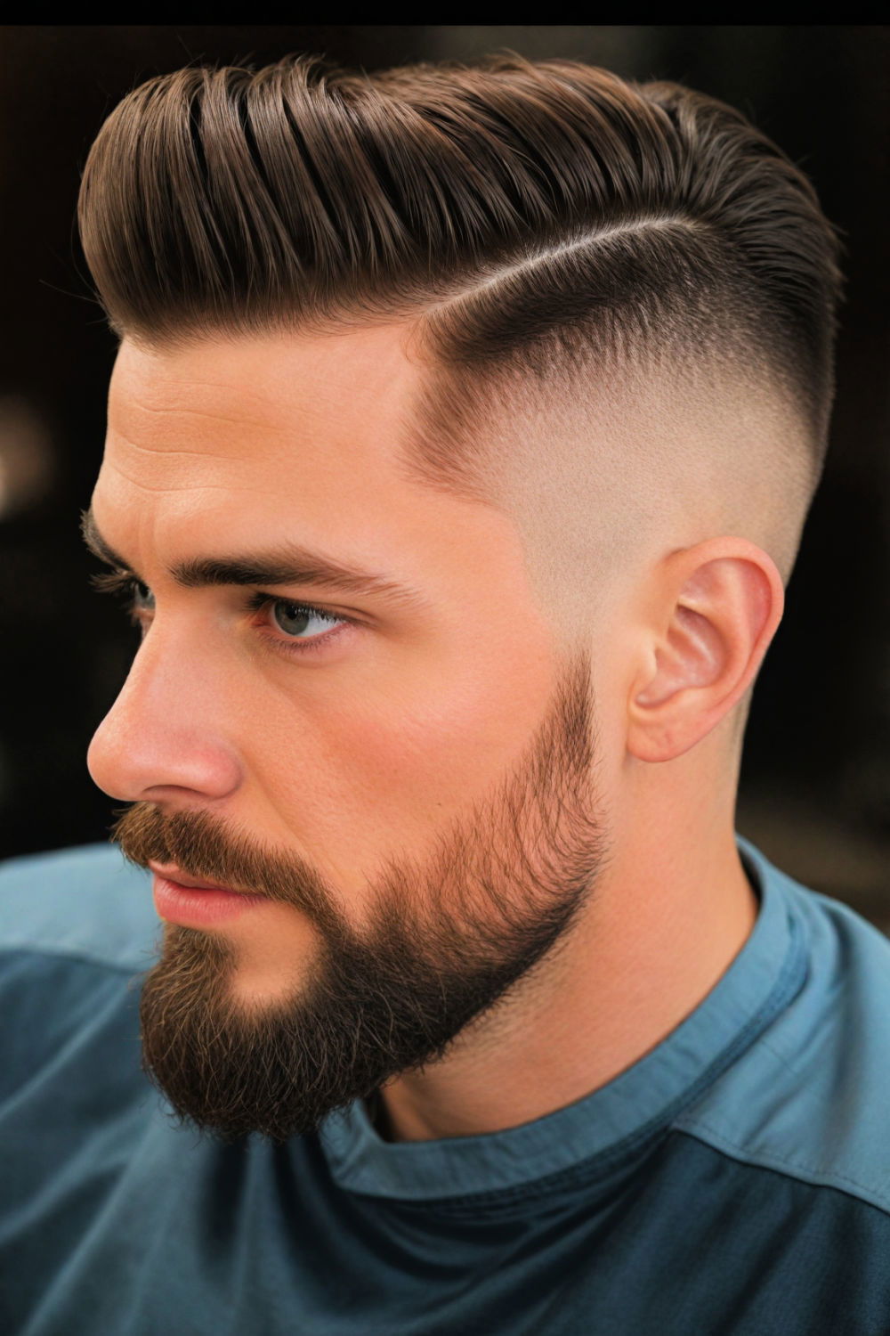 slick back with hard partck hairstyle