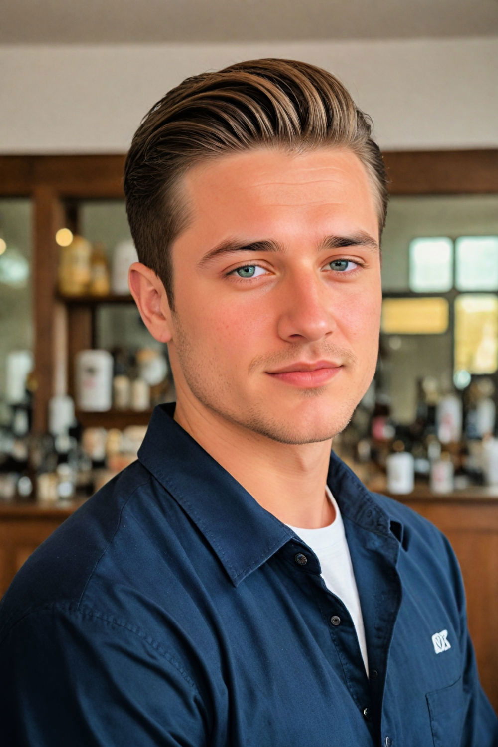 slick back with subtle highlights for men