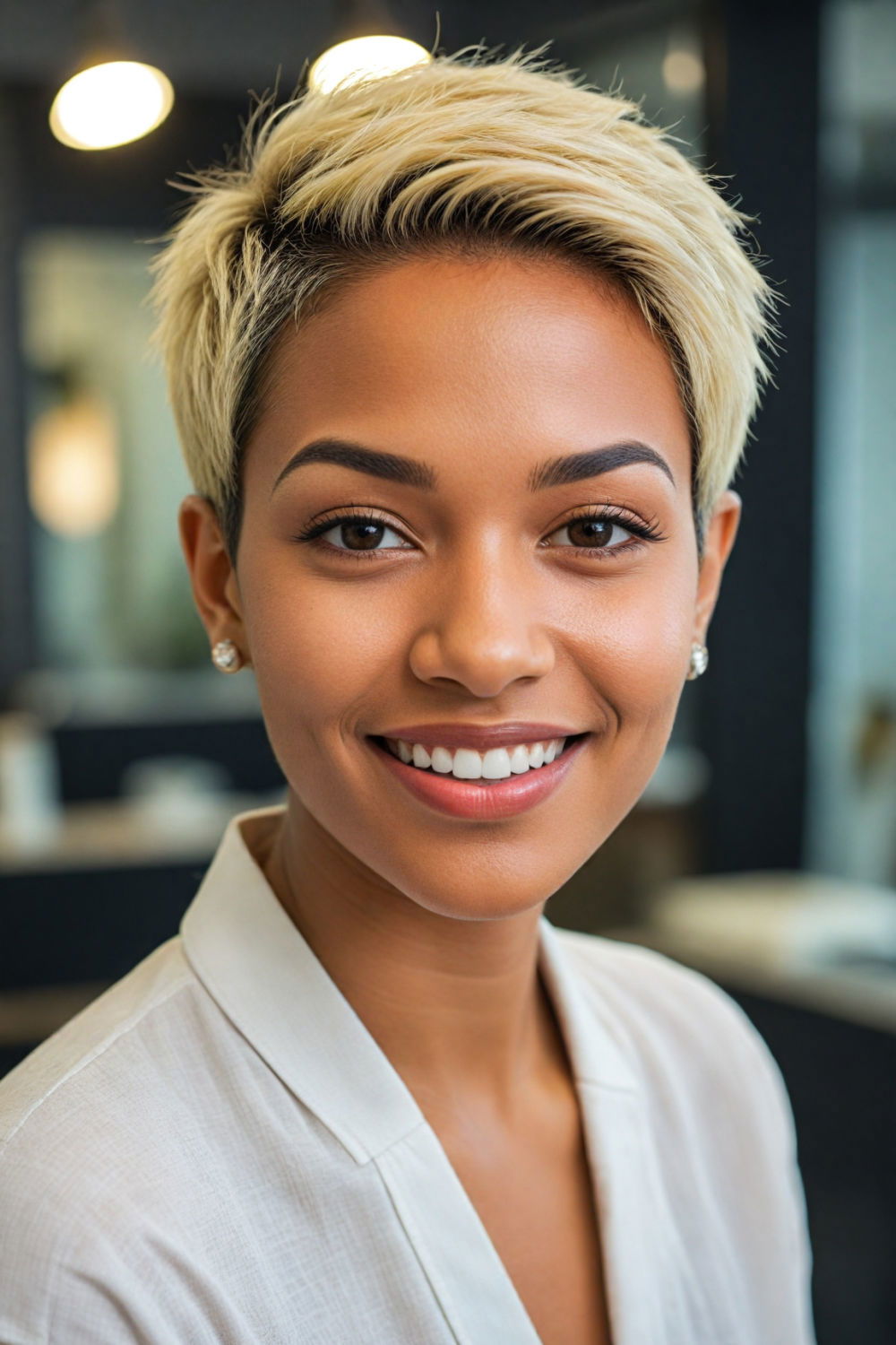 slicked back pixie for formal events or everyday style