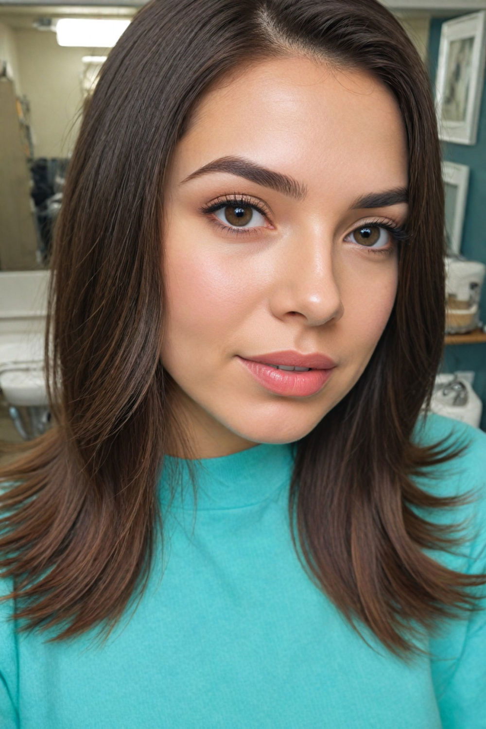 smooth flip out hairstyle for thin hair