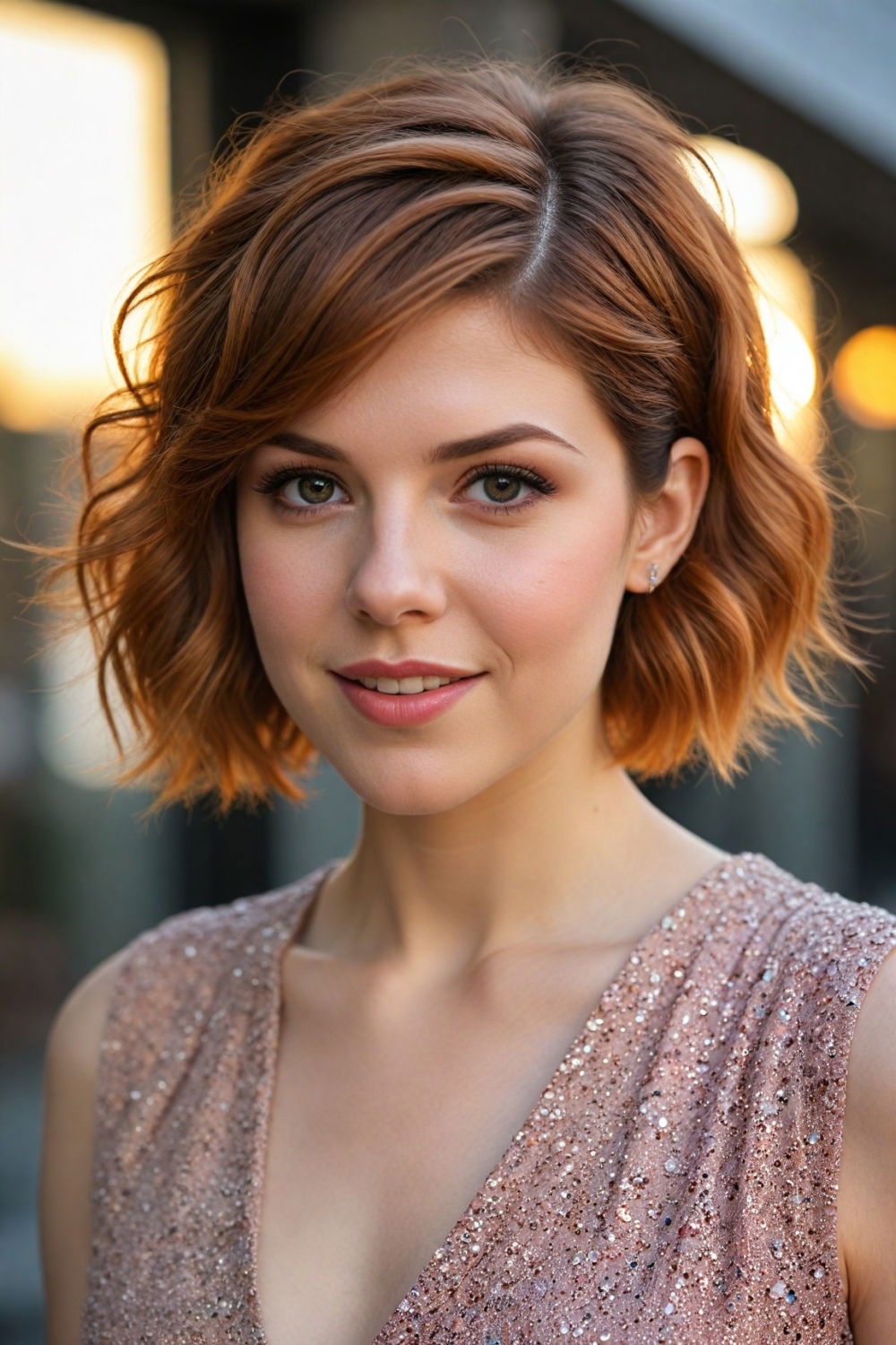 soft and romantic wavy pixie cut
