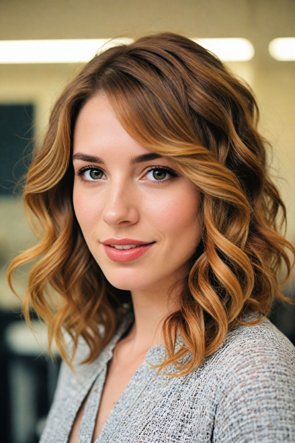 soft curls hairstyle for thin hair