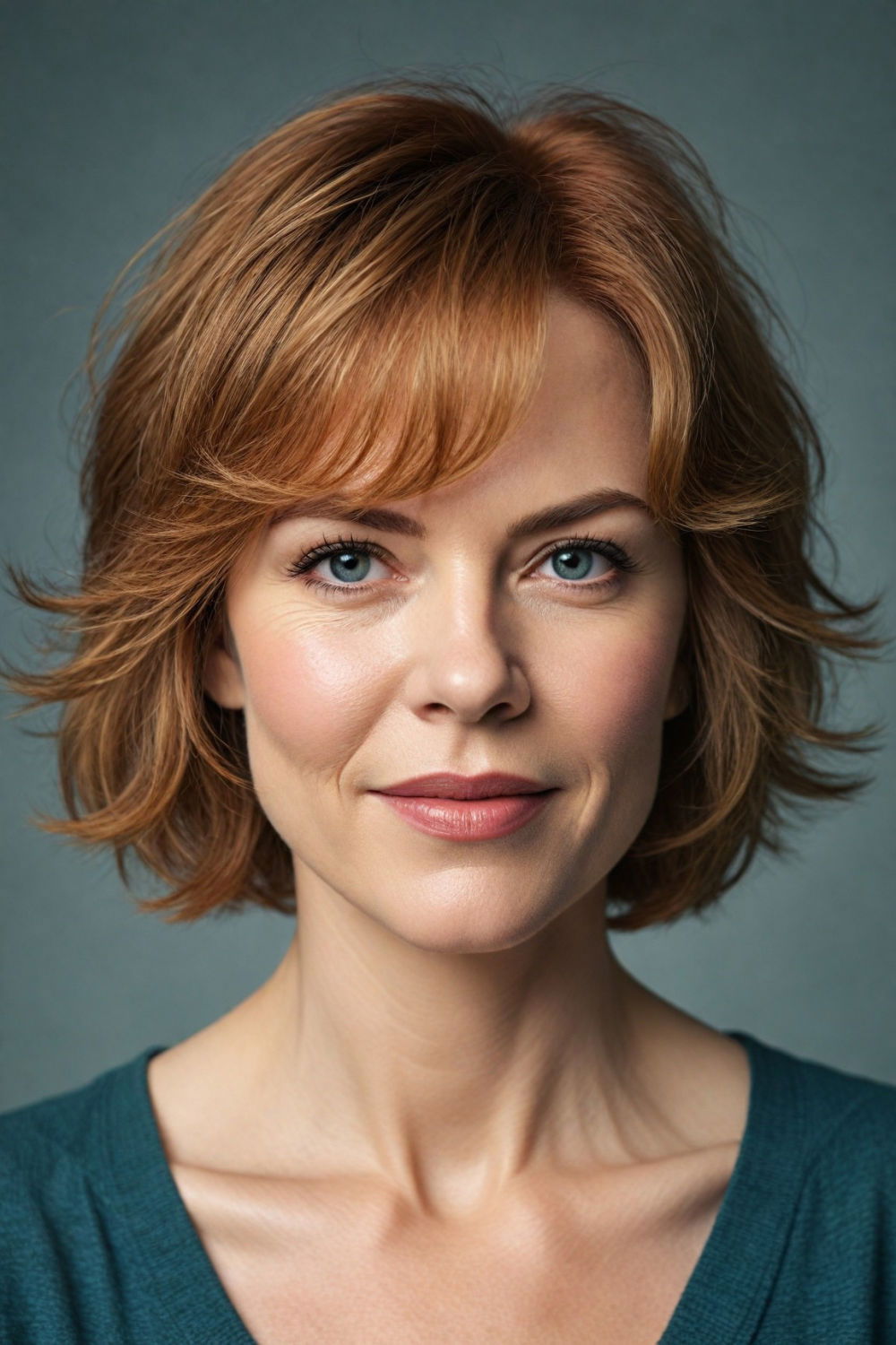 soft layered bob hairstyle over 50