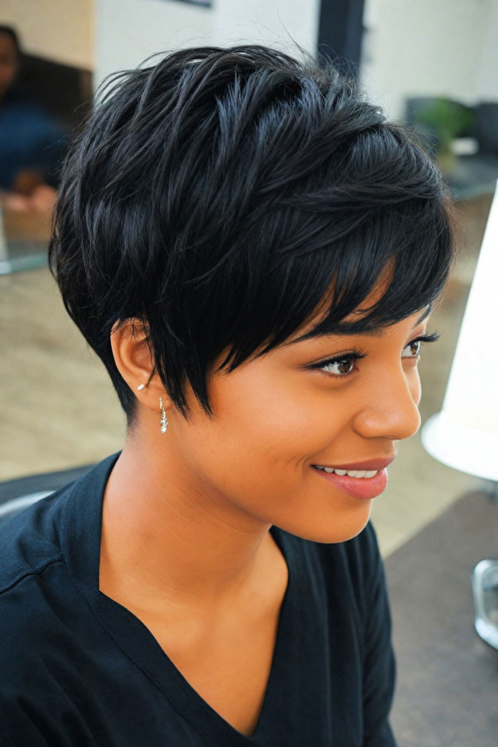 soft layered pixie cut