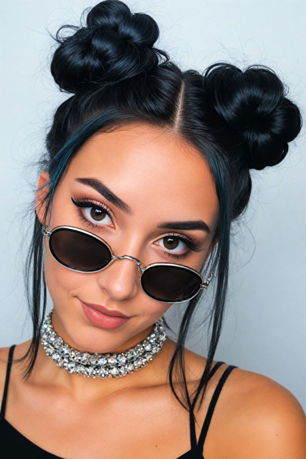 space buns hairstyle