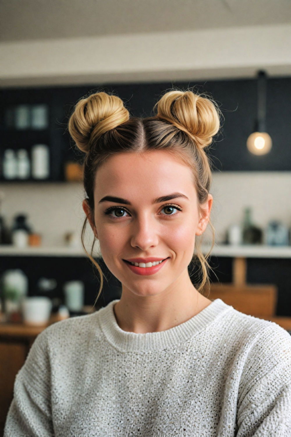 space buns unique homecoming hairstyle
