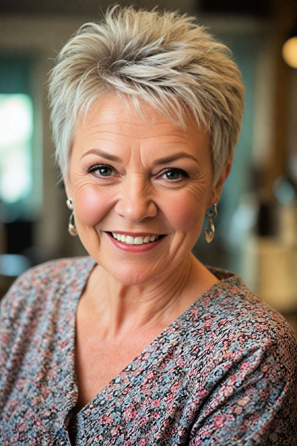 spiked and sassy hairstyle for women over 70