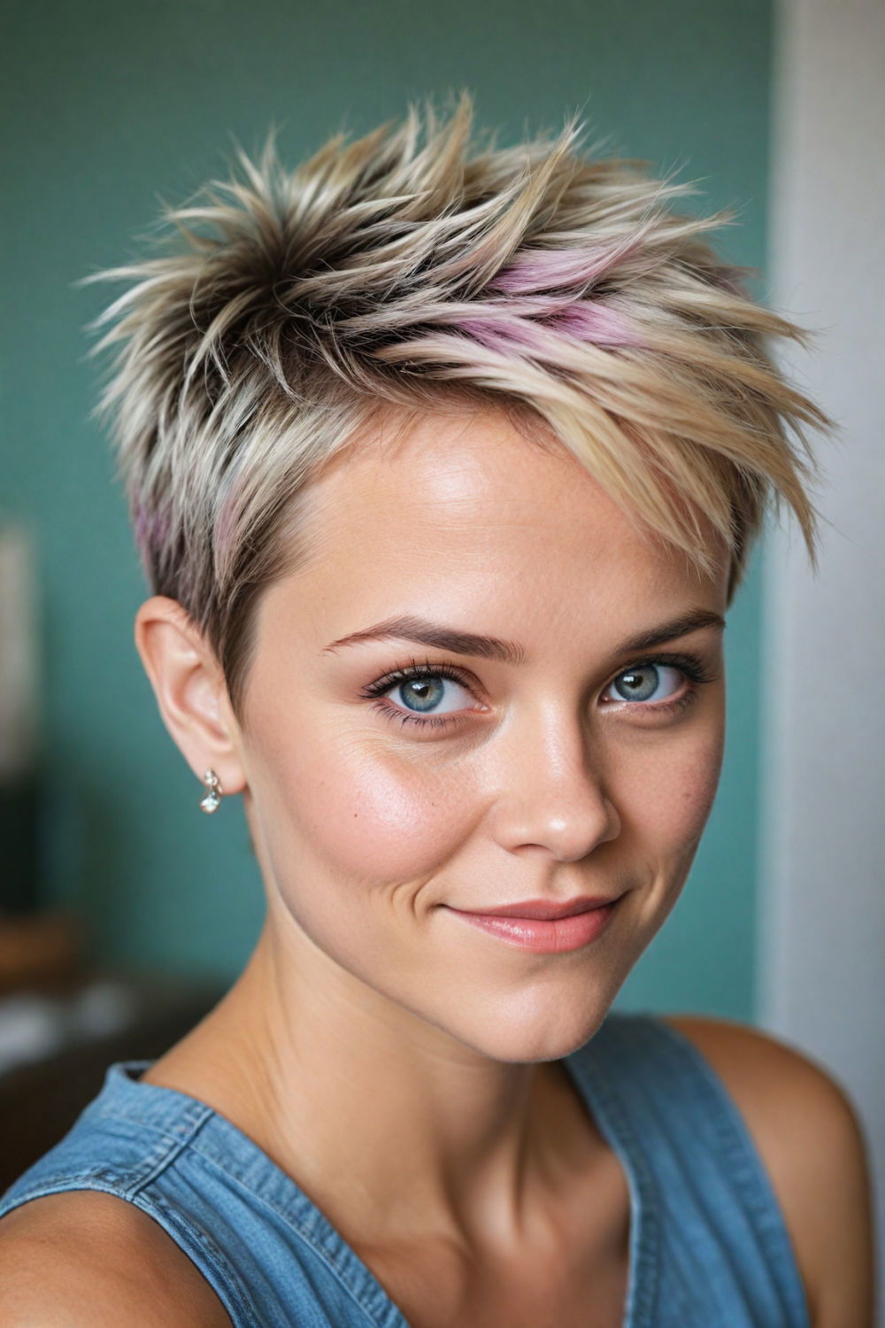 spiky pixie cut for adding volume to fine hair