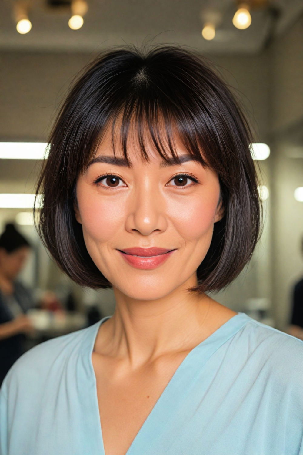 straight bob with wispy fringe