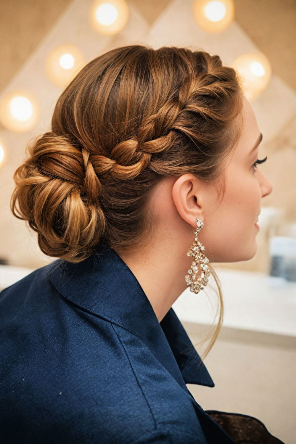 stunning braided bun hairstyle