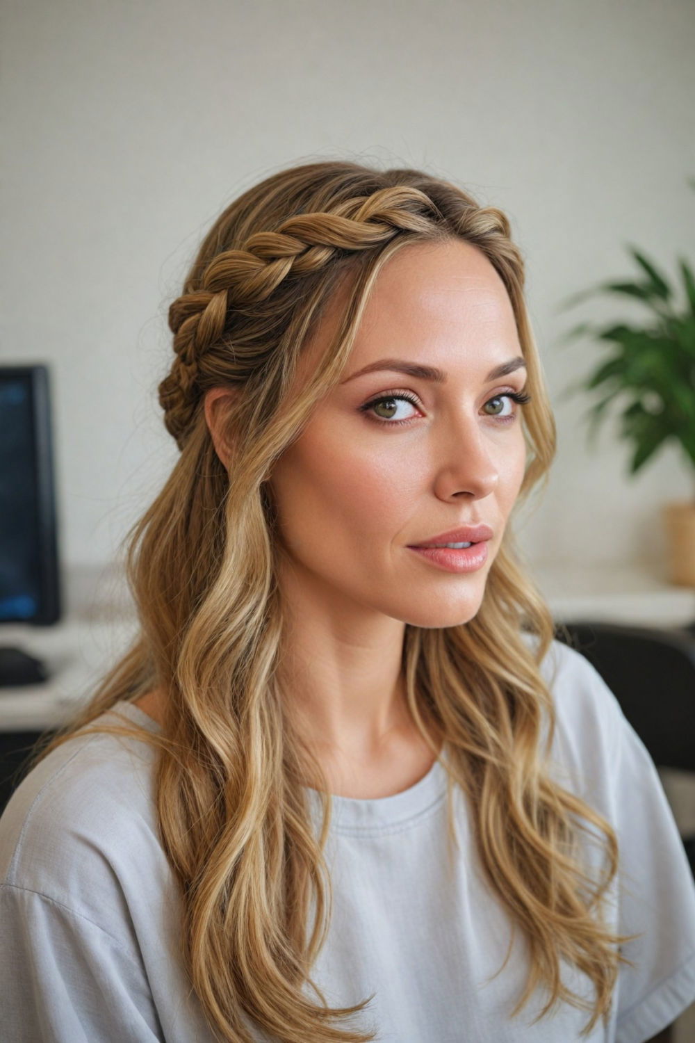 stunning braided crown hairstyle