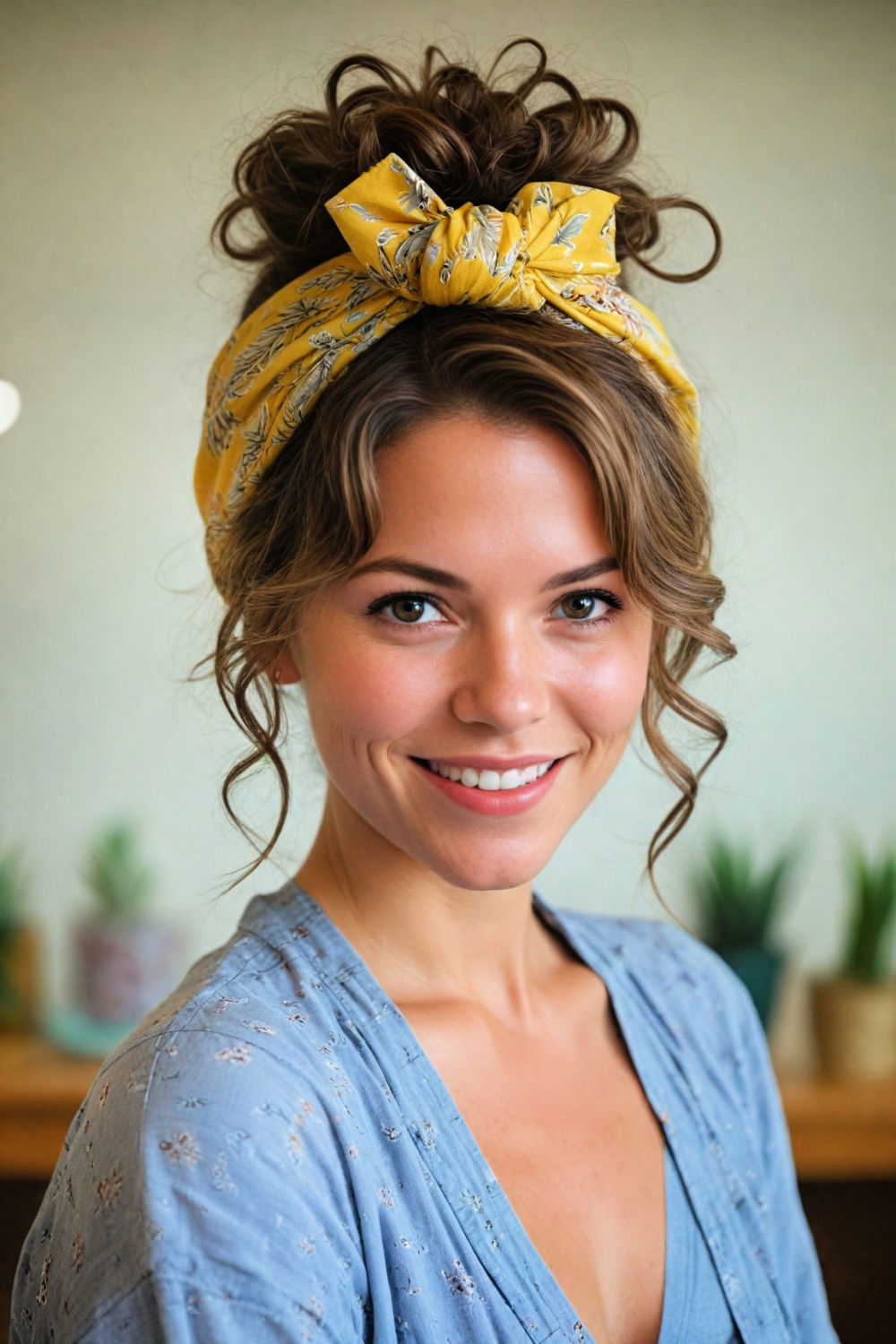 stylish and protective bandana pineapple updo
