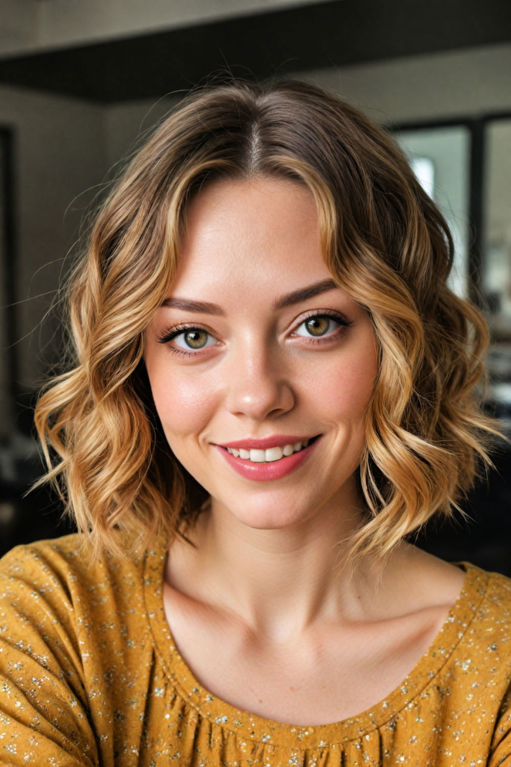 stylish and straightforward rounded bob haircut