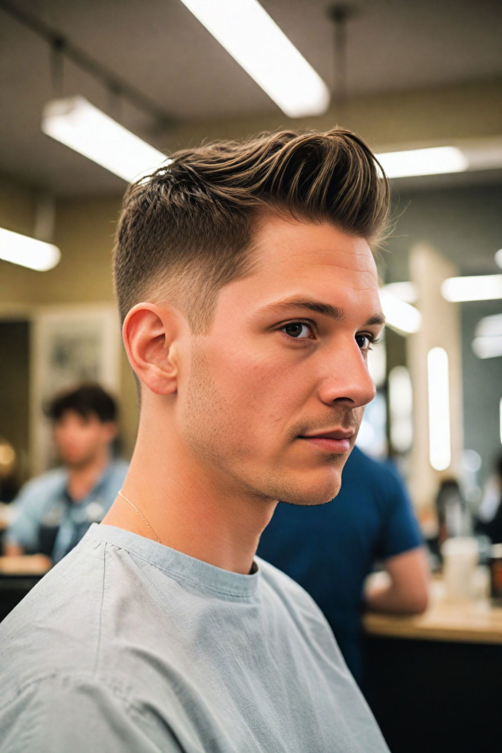 stylish peaked haircut for men