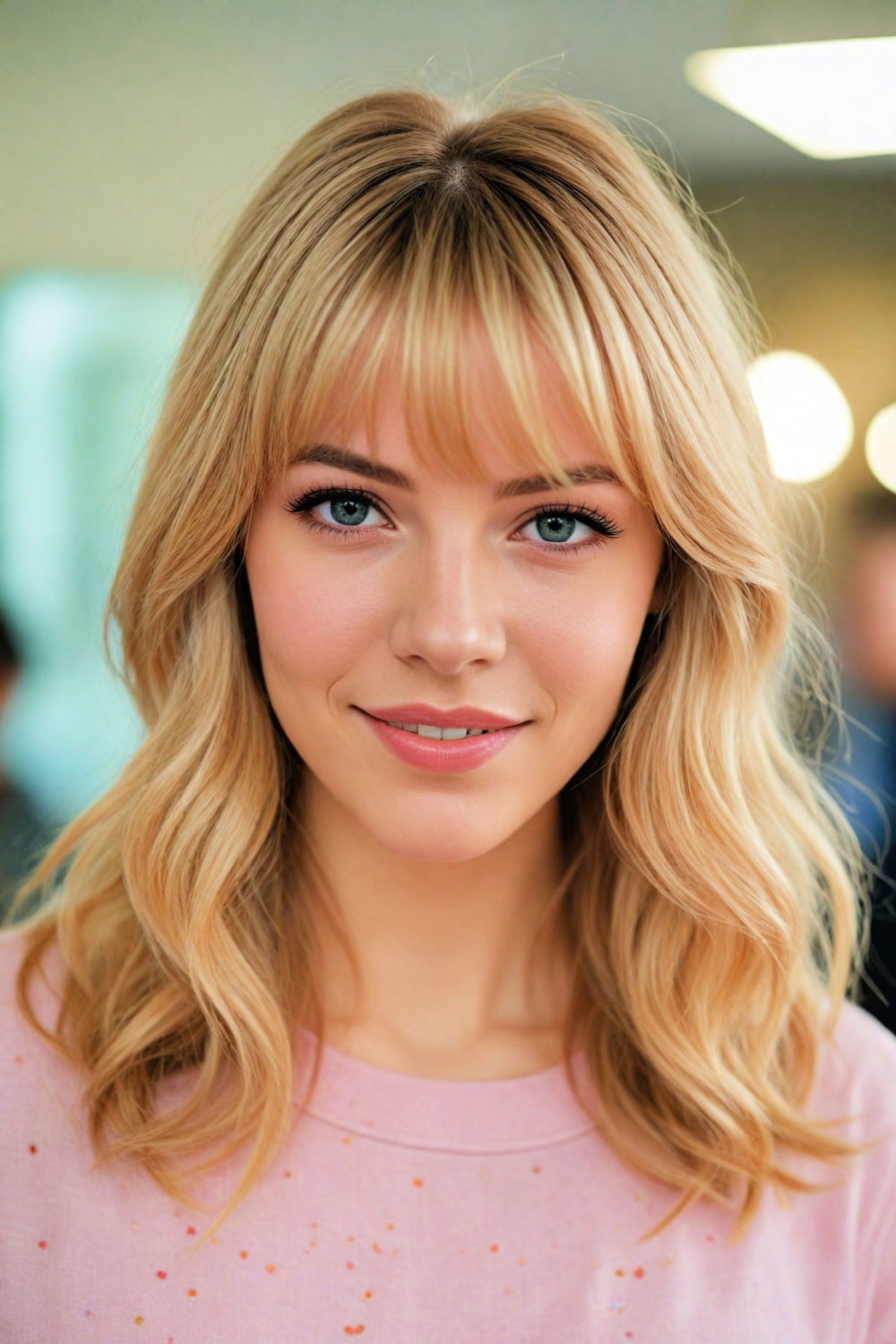 swoop bangs hairstyle for thin hair