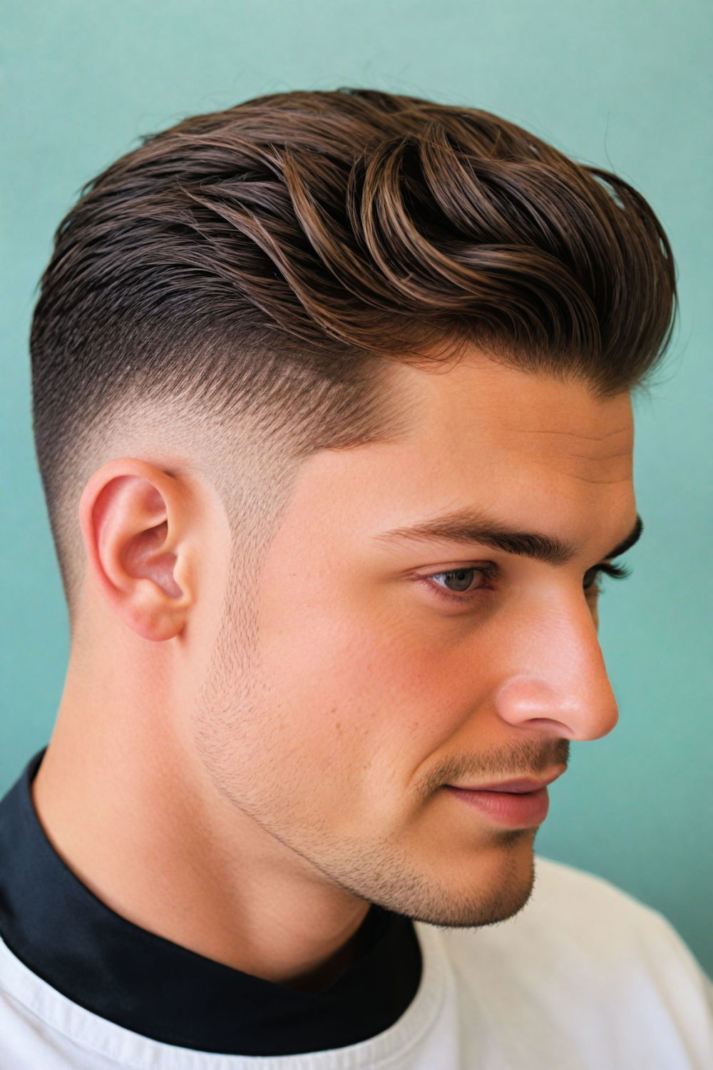 tapered slick back hair