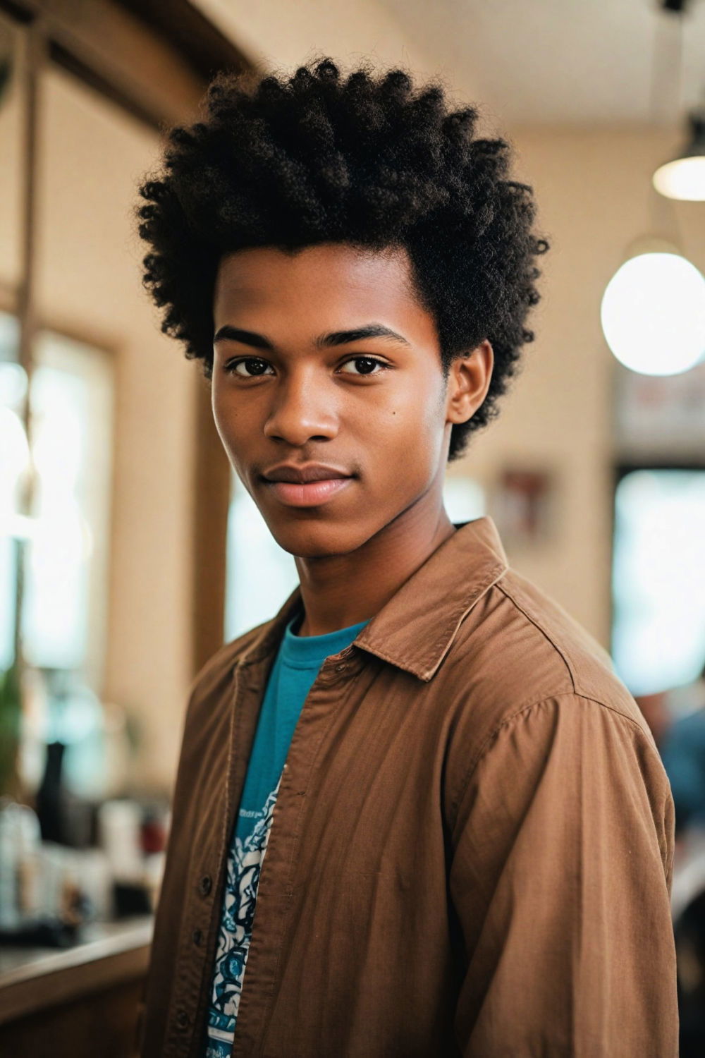 teen afro haircut