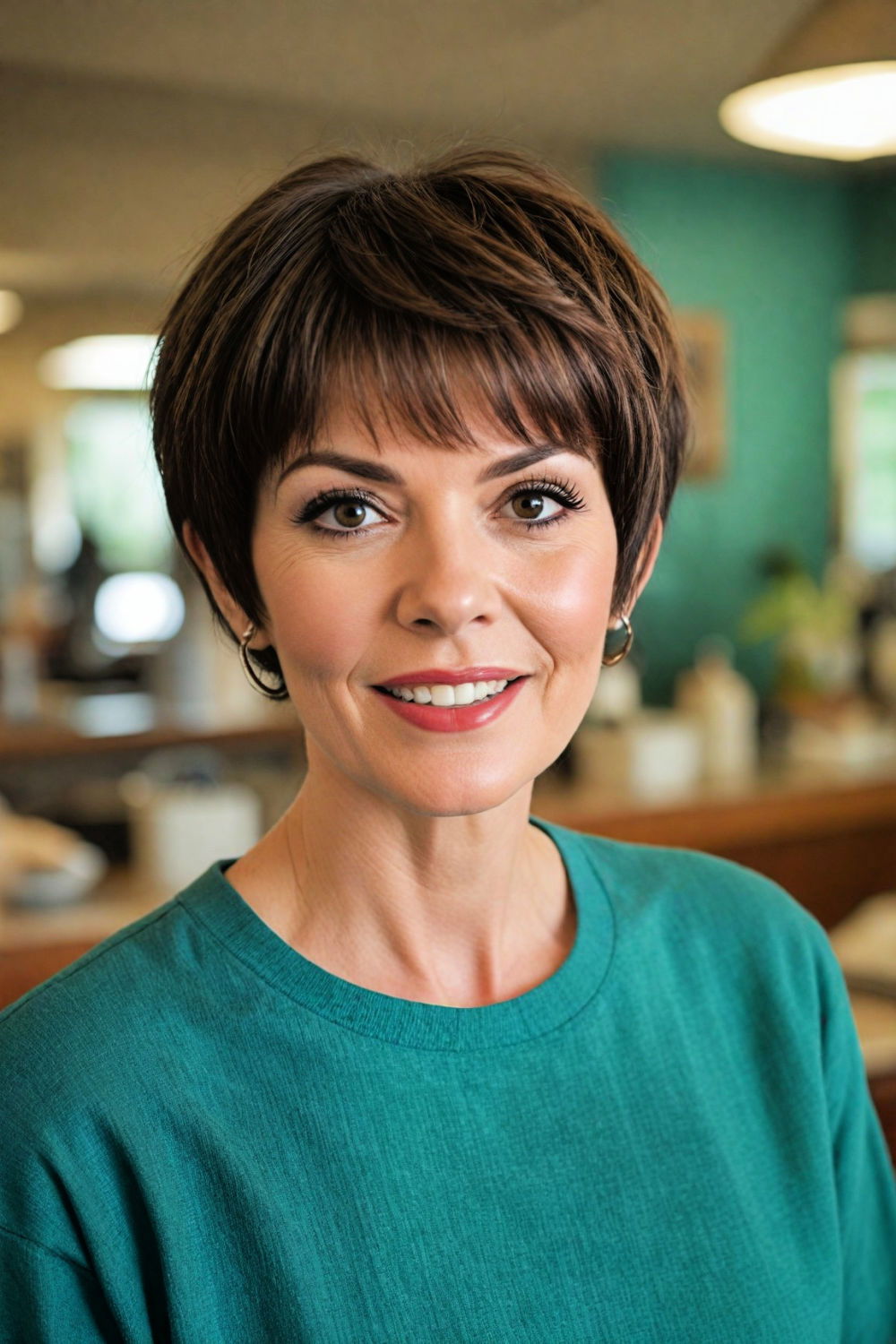 textured bowl cut for women over 70