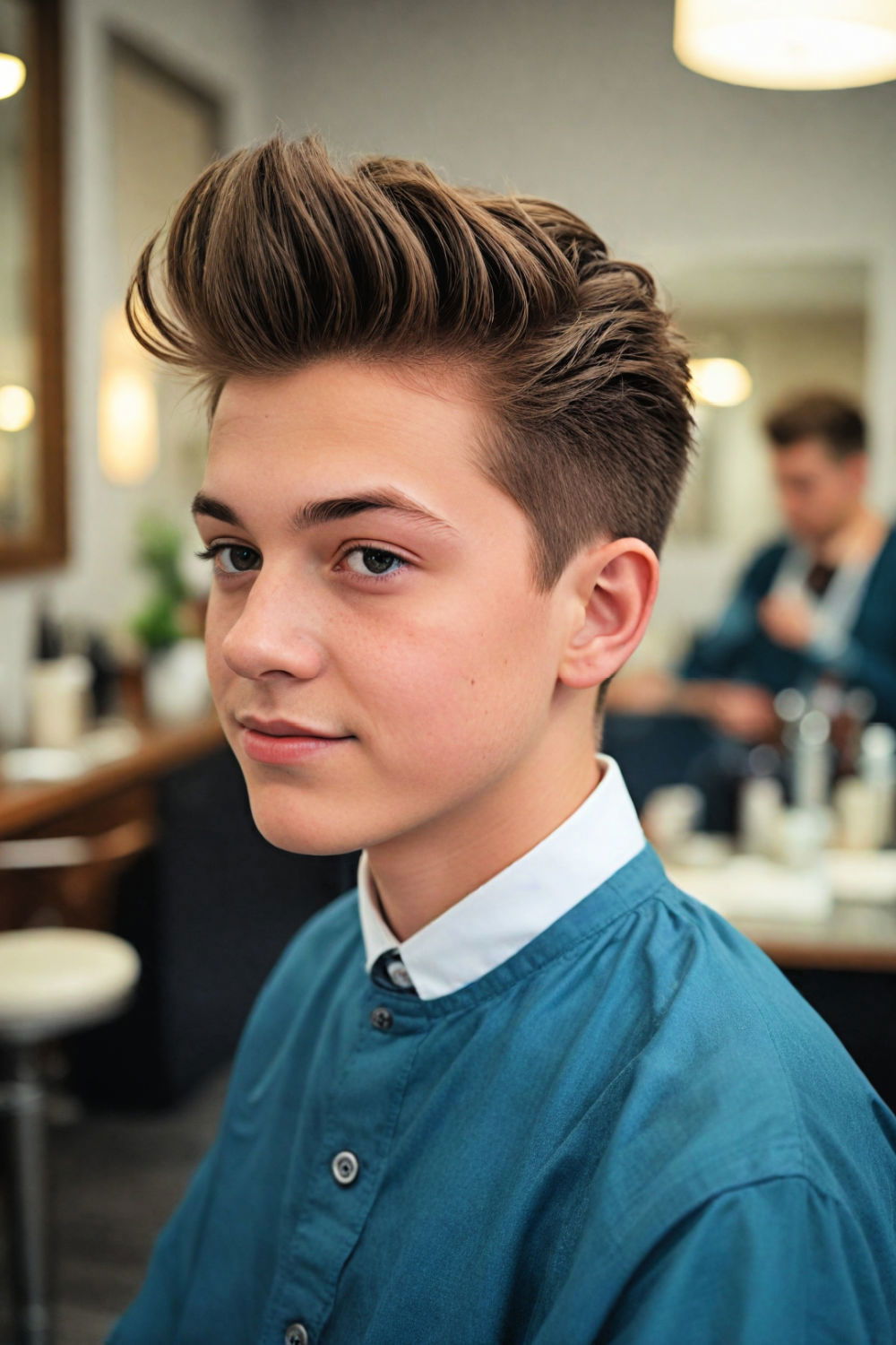 textured quiff haircut for teenage boys
