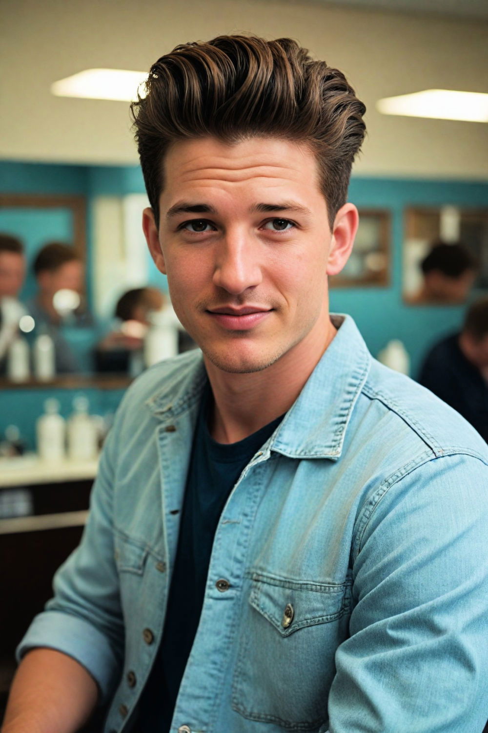 textured quiff medium length hair