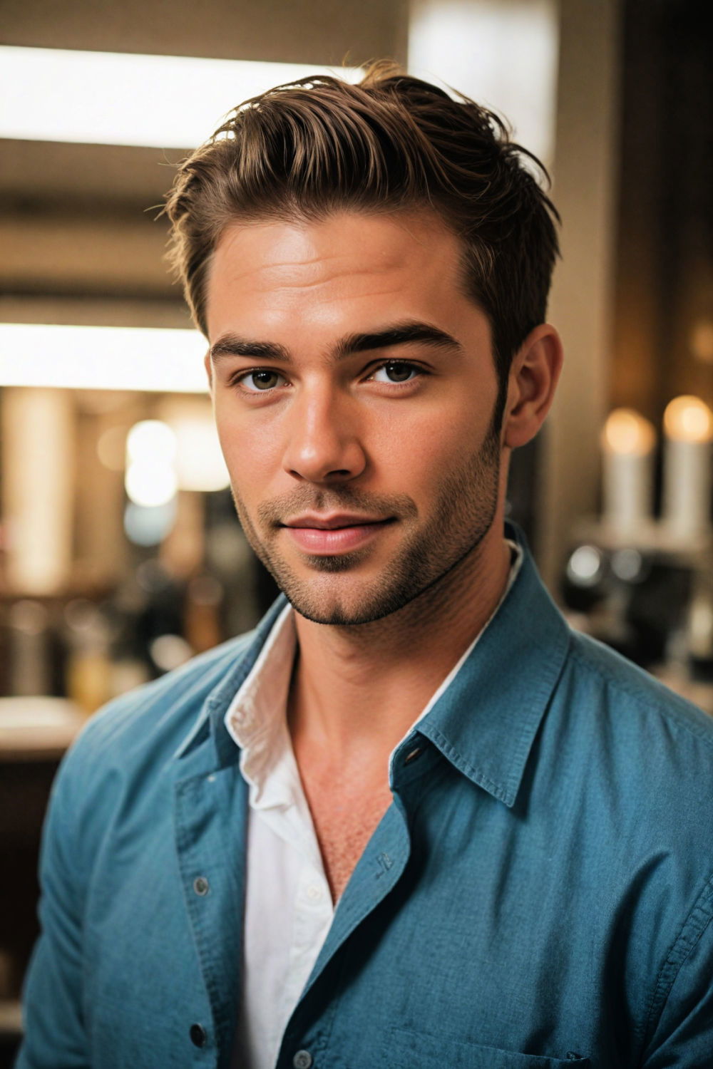 textured slick back hairstyle