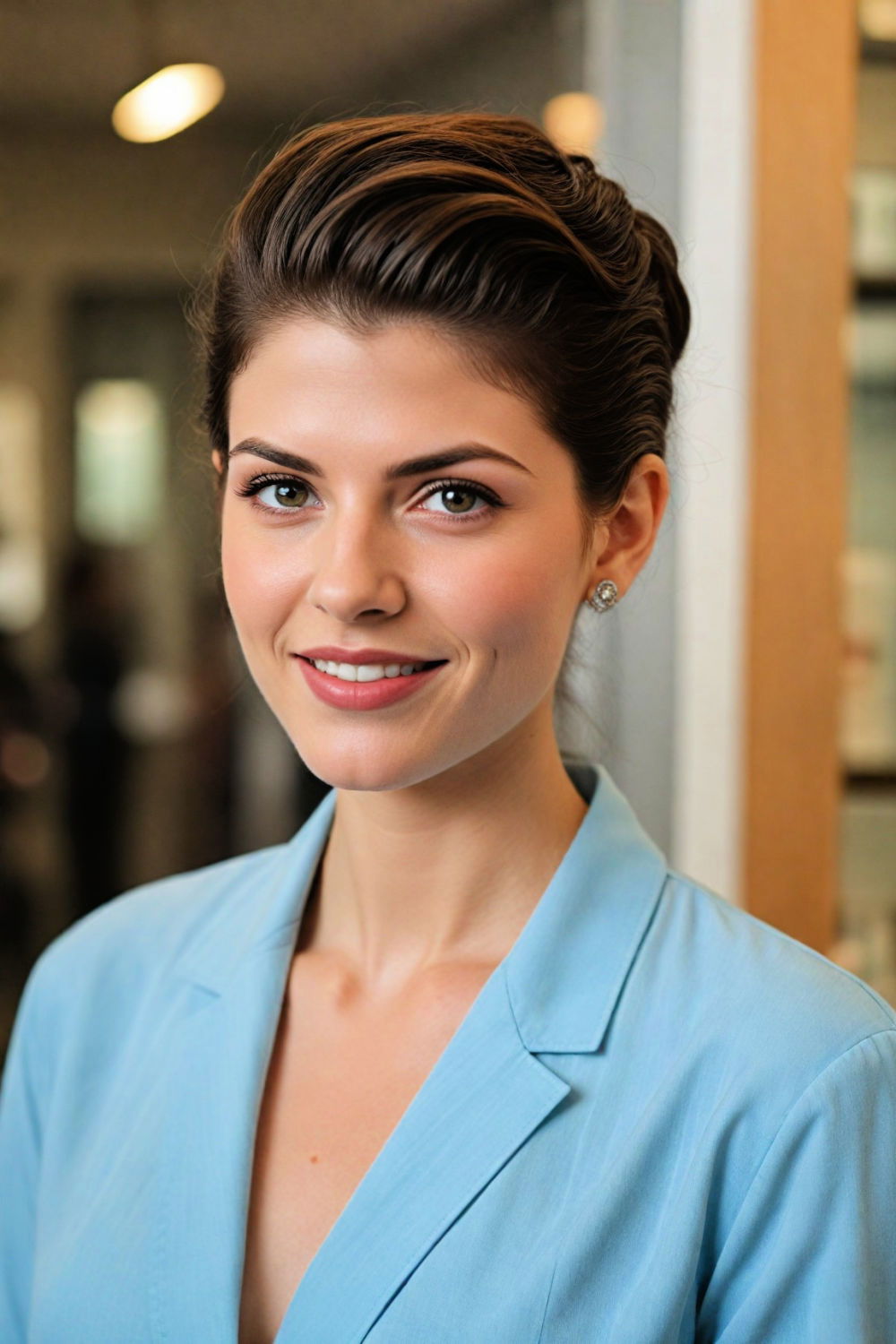 textured slick back hairstyle