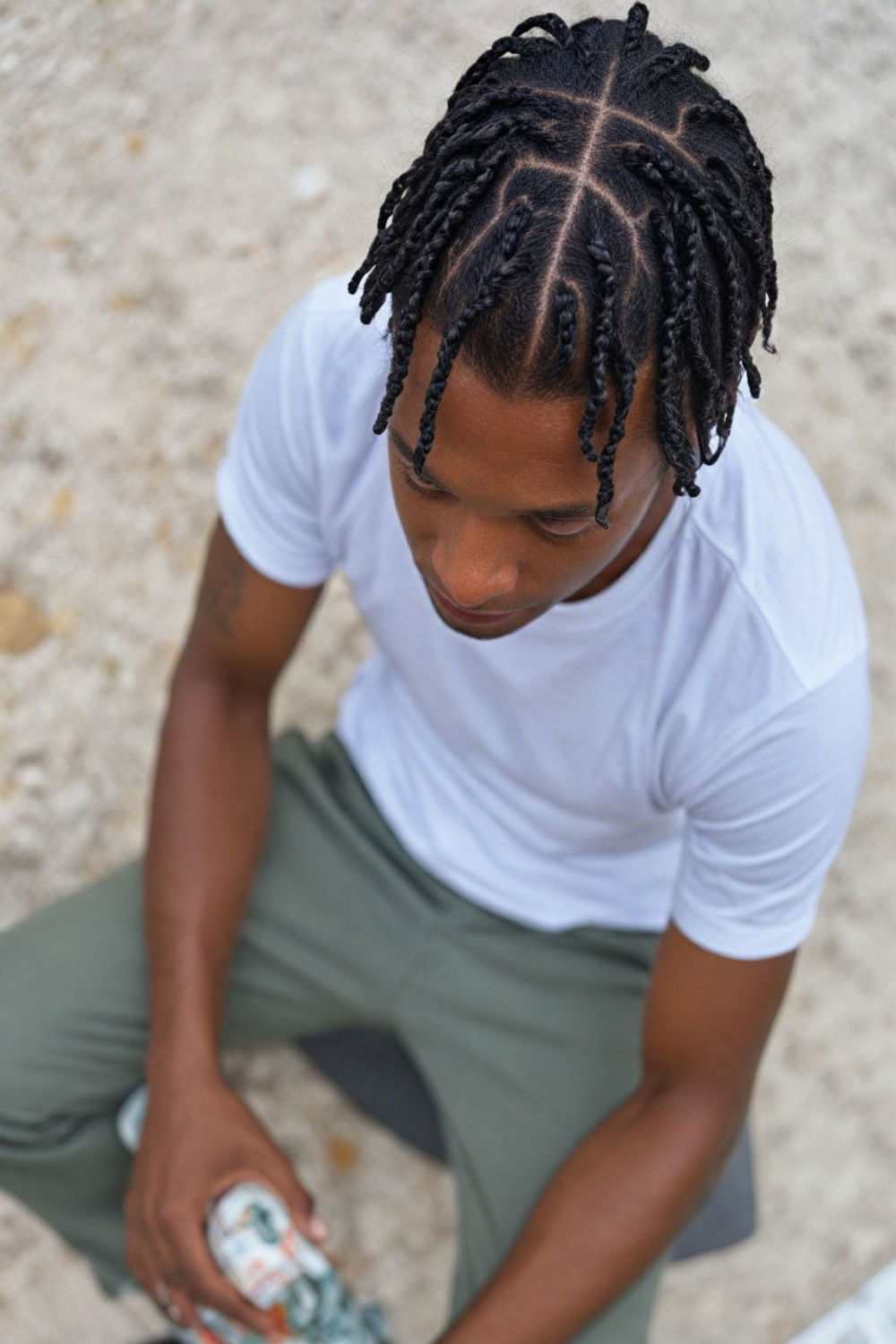 the parted dreads hairstyle for men