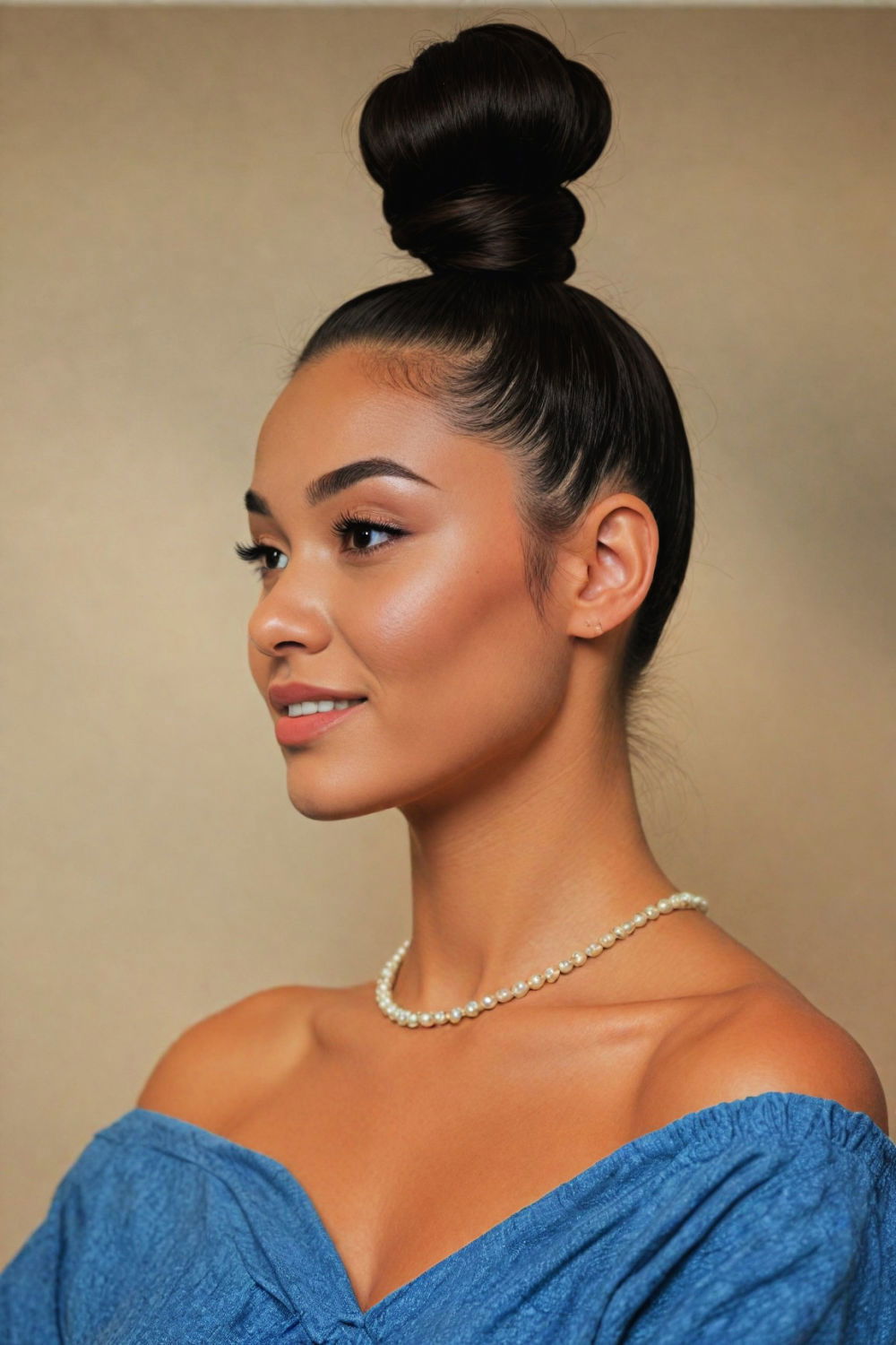 top knot bun hairstyle