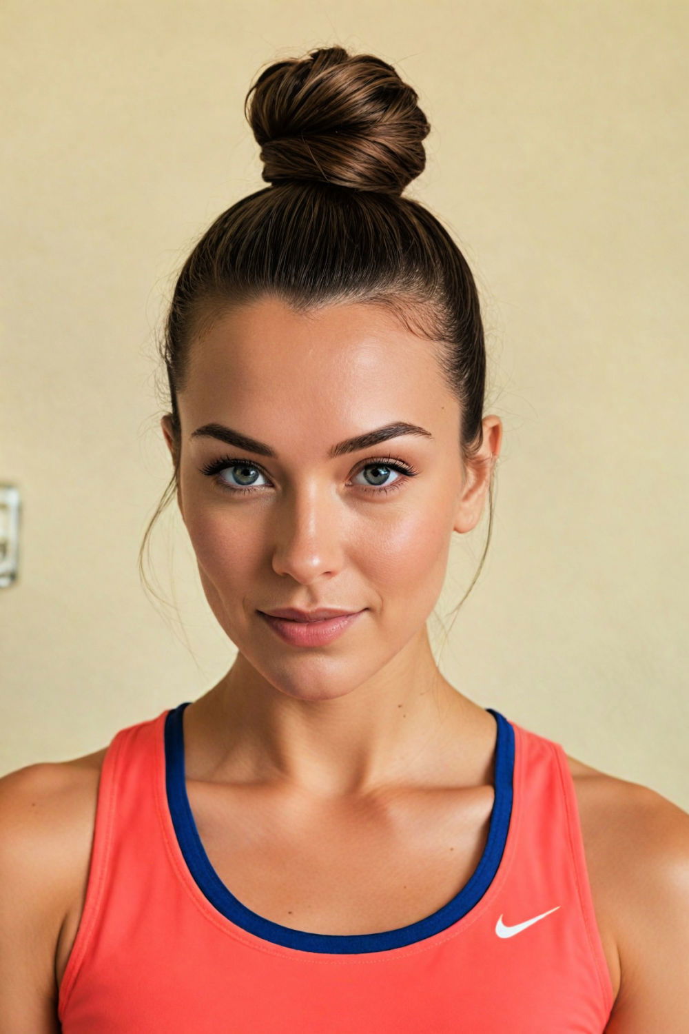 top knot sporty hairstyle