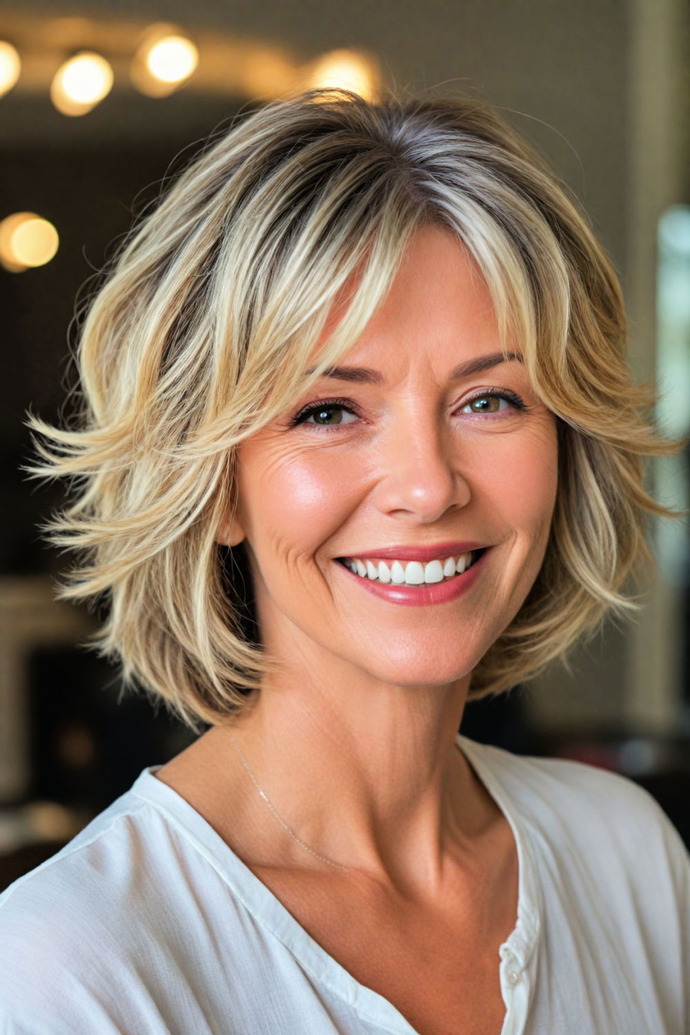tousled bob for carefree style