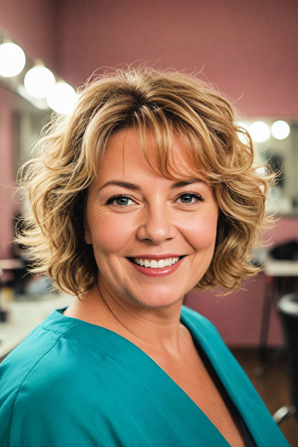 tousled bob hairstyle for overweight women