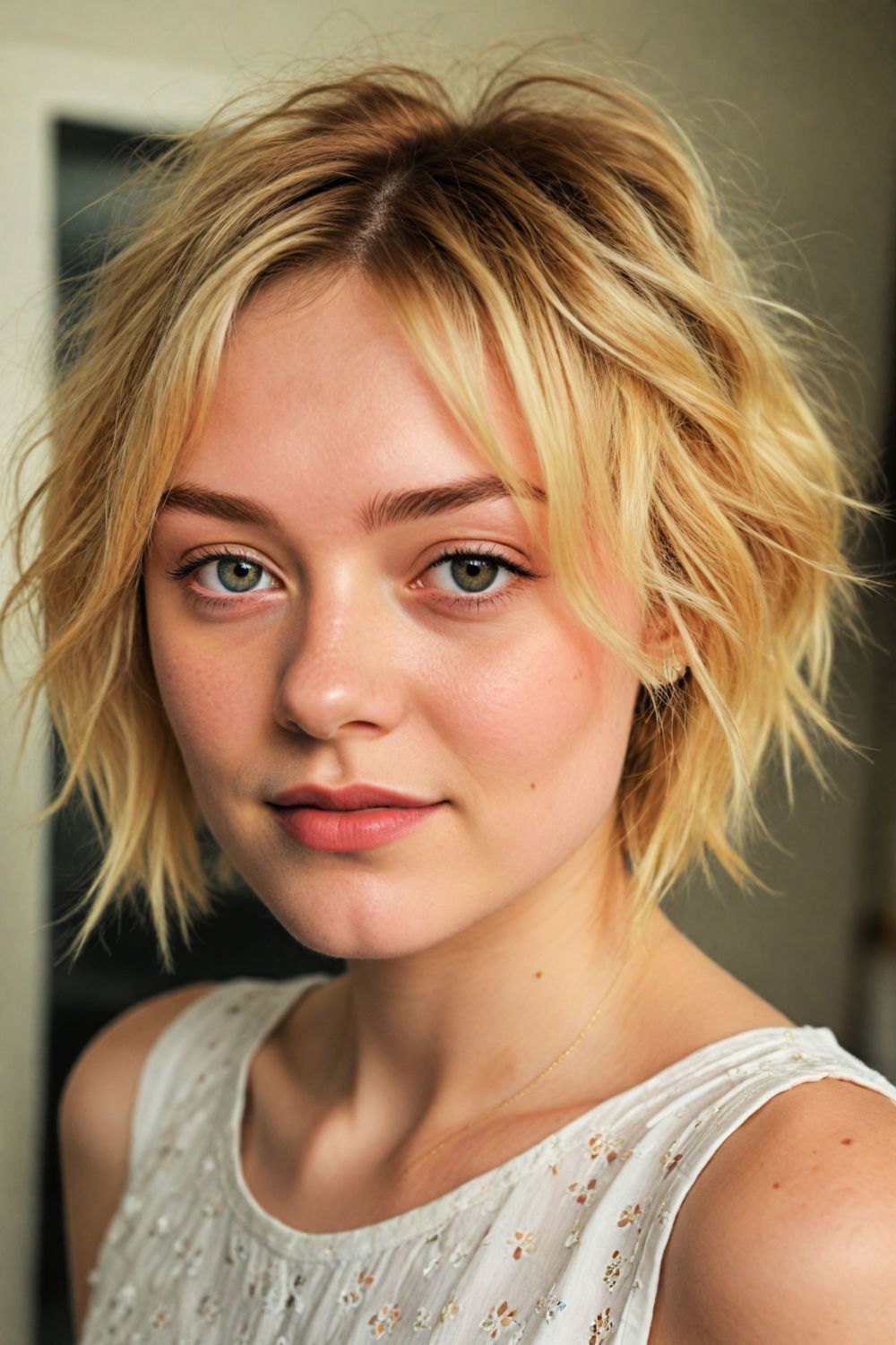 tousled pixie cut for short layered