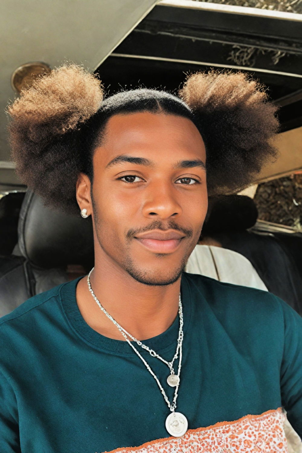 traditional afro puffs hairstyle