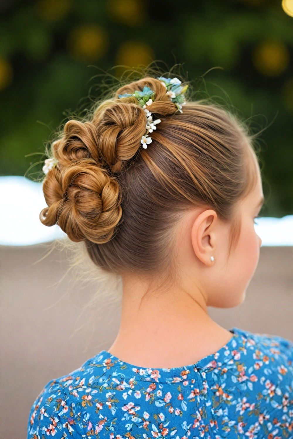 trendy and unique triple mini buns hairstyle