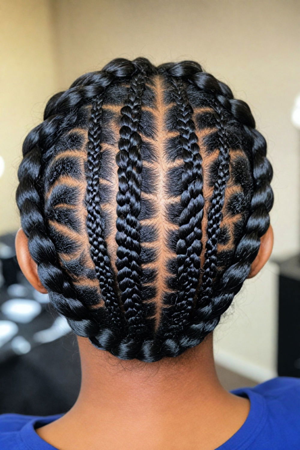 trendy crown halo knotless braids